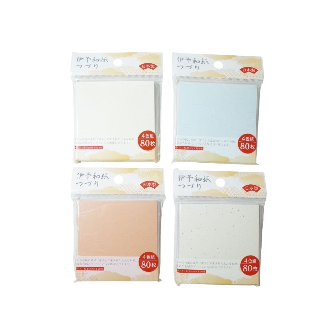 Iyo Washi Craft Paper 4 Colors 85mm x 85mm (80 Sheets)