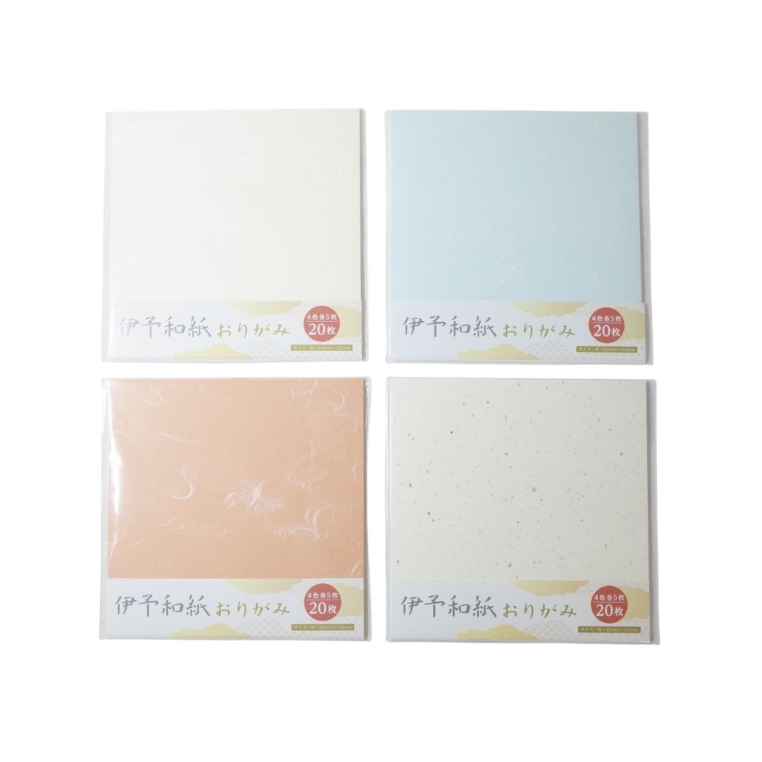 Iyo Washi Origami Paper 4 Colors (20 Sheets)